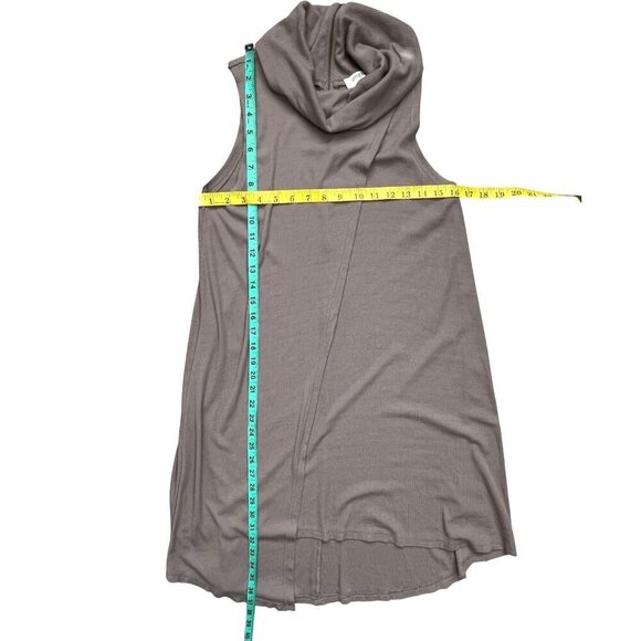 Umgee Taupe Cowl Neck Sleeveless A-Line Swing Dress - Size Small - Picture 9 of 10